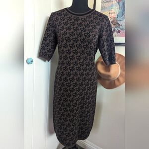 DKNY Logo Sweater Dress S Whimsigoth Preppy Feminine Transitional Cozy Capsule